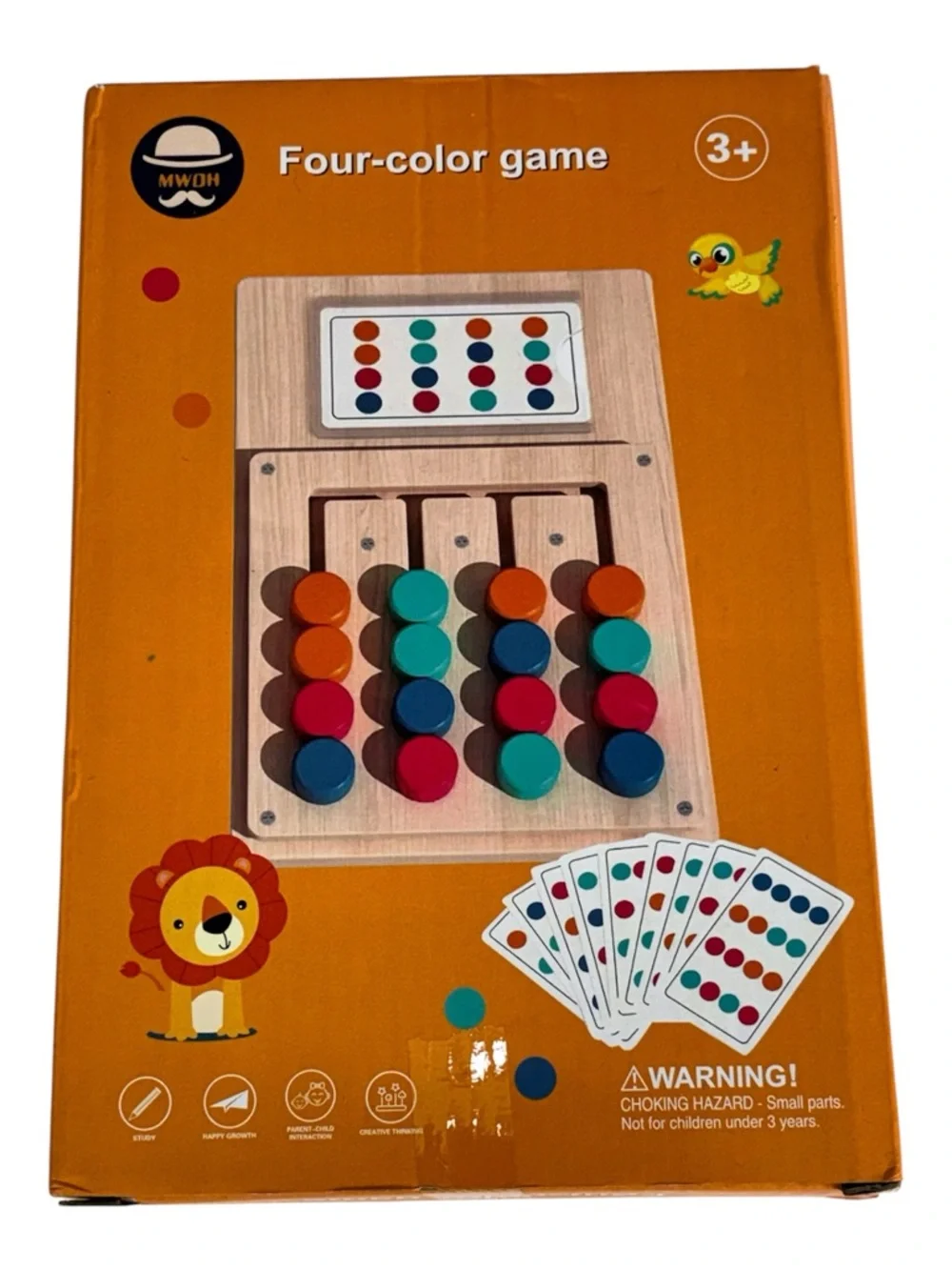 Four-Color Game Montessori-style wooden puzzle board Game